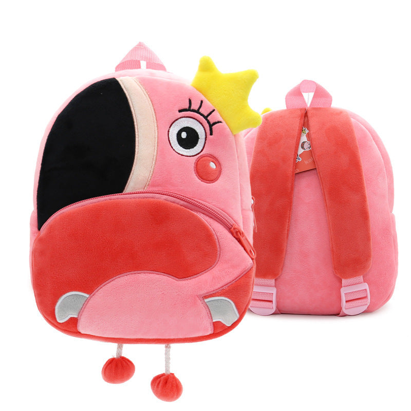 Mochilas de peluche adorables, ideales para la escuela infantil con diseños de animales.