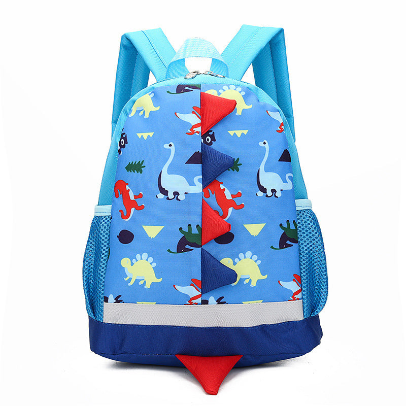 Mochila infantil con diseño de dinosaurio de dibujos animados para niños de preescolar y escuela