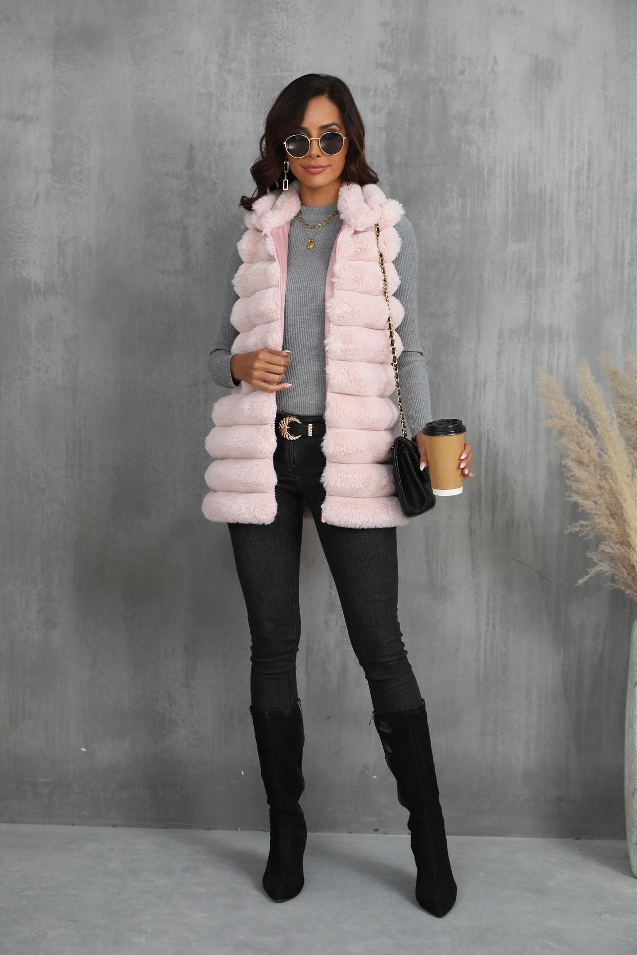 Mid-length Autumn And Winter New Faux Fur Vest For Women