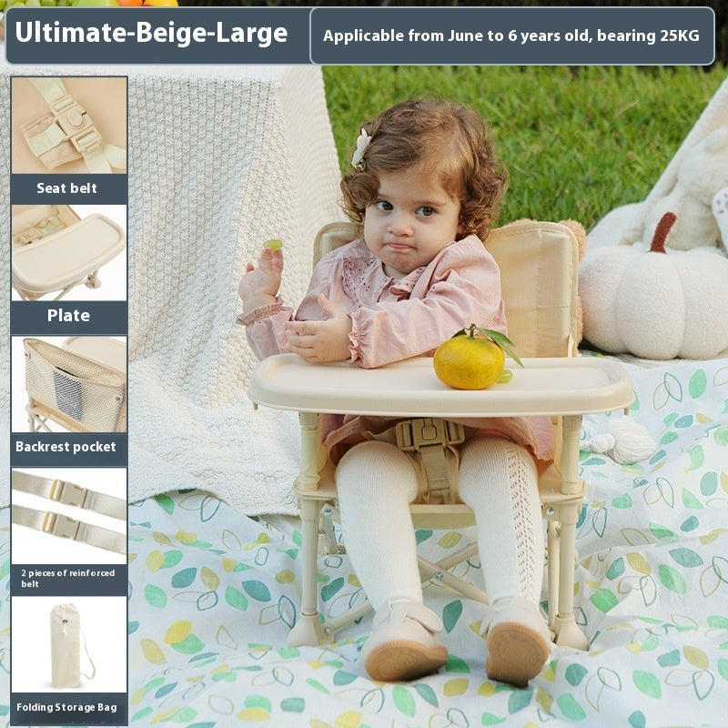 Baby Picnic Chair Outdoor Beach Camping Stool Portable Folding Photography Learning Seaside Dining Table