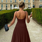 French Style Cold Strap Dress Waist Slimming