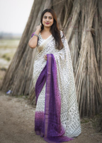 Wonderful Worli Cotton Crape Saree – Single Color Edition