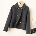 Double-sided Women's Short Small-sized High-grade Wool Overcoat
