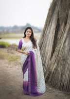 Wonderful Worli Cotton Crape Saree – Single Color Edition