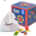 Color patterned blocks for baby wooden early education children's toys 250