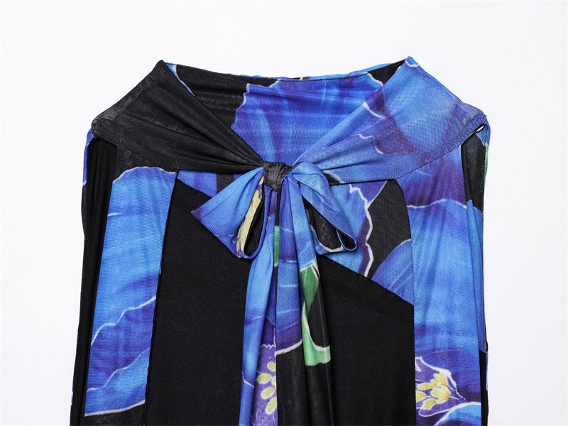 Young Elegant Tied Midi Skirt Dress