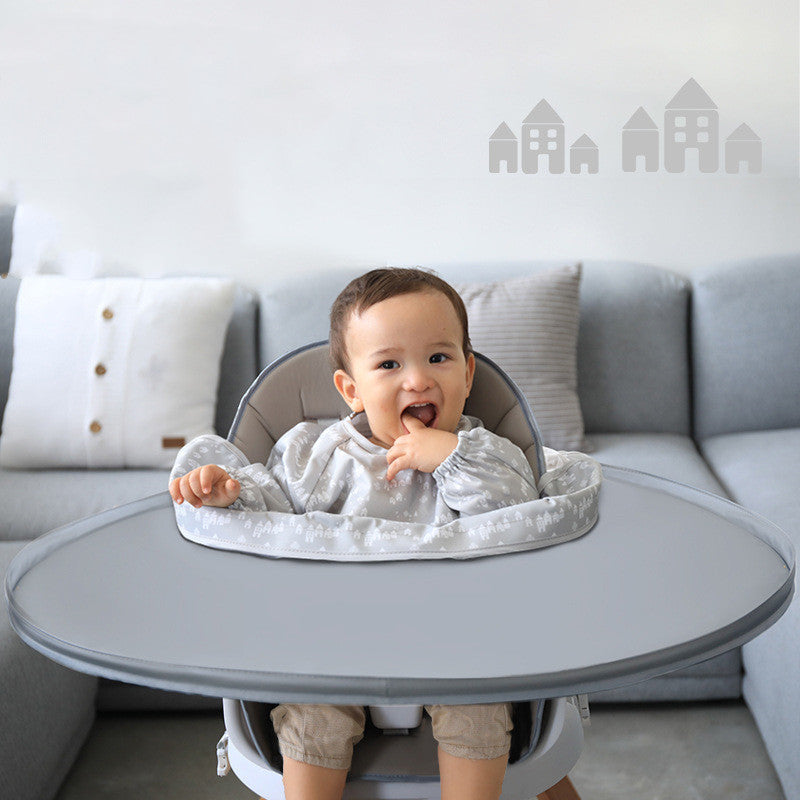 Bandeja para babero, tapete para bebés que se ensucian, babero impermeable para bebés