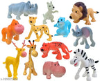 Funny Jungle Animals Toys Forest Animal Set Mini Cartoon Animal Toys