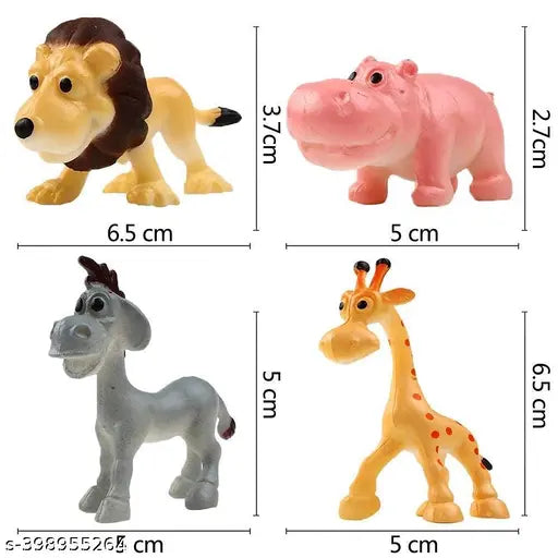 Funny Jungle Animals Toys Forest Animal Set Mini Cartoon Animal Toys