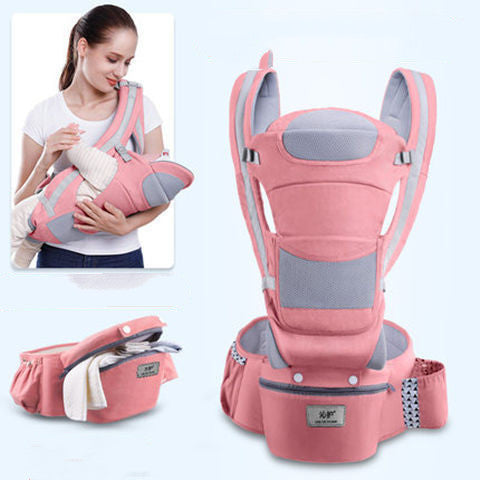 Portabebés ergonómico tipo canguro, 3 en 1, con asiento de cadera y orientación frontal.