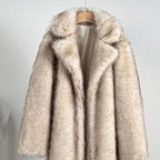 Extended Women's Clothing Imitation Fox Fur Warm Winter Coat