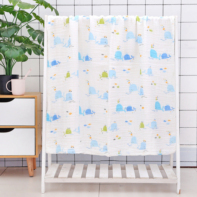 Baby Bath Towel With Six-layer Seersucker Quilt Soft