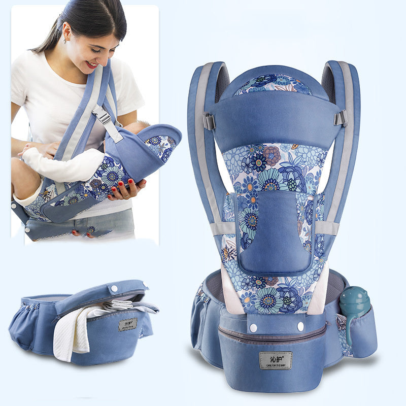Portabebés ergonómico tipo canguro, 3 en 1, con asiento de cadera y orientación frontal.