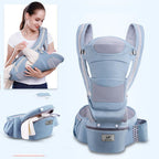 Portabebés ergonómico tipo canguro, 3 en 1, con asiento de cadera y orientación frontal.