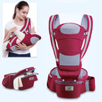 Portabebés ergonómico tipo canguro, 3 en 1, con asiento de cadera y orientación frontal.