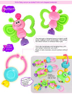 Baby Toys 3-6-12 Months Newborn Rattle 0-1 Year Old Baby Early Childhood Education Toddler Rattle Teether