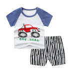 Children's Children's Summer Clothing Round Neck Short Sleeve Suit