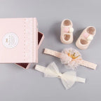 New baby hair accessories socks and shoes set box