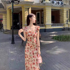 Seaside Holiday French Style Temperament Long Dress