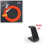 Estación de carga rápida 3 en 1, soporte de carga inalámbrica, base de carga rápida inalámbrica para teléfono