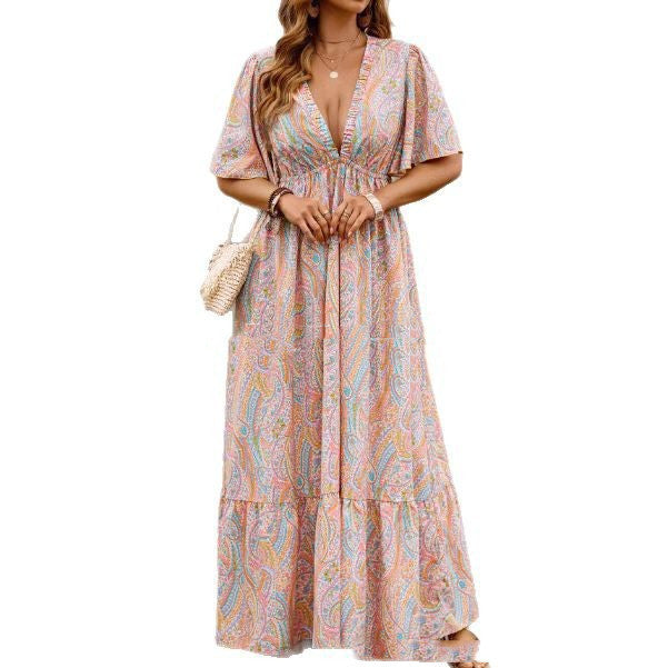 Bohemian Color Paisley Vintage Dress