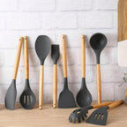 Silicone Cooking Utensils Set of 11pcs with Holder