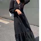 Autumn New French Style White Long Sleeve Dress For Women