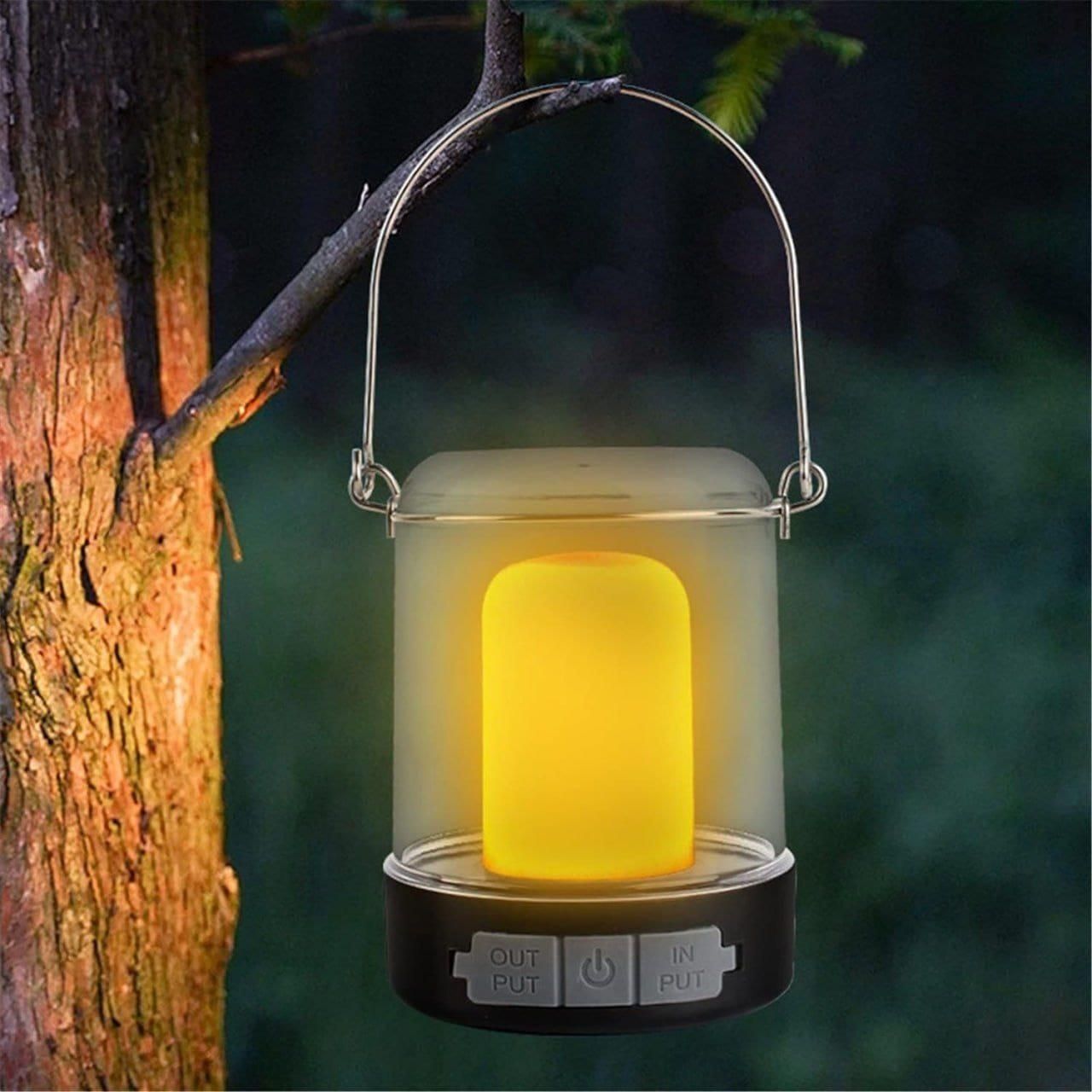 LED Rechargeable Camping Lanterns - Vintage Style, Stepless Dimming, Hanging Tent, and Power Outages- 1 Piece