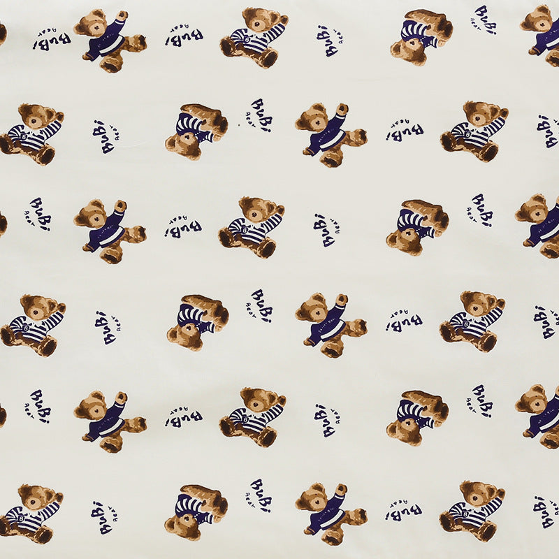 cambiador de bebé de algodón transpirable e impermeable con estampado de dibujos animados 