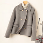Double-sided Women's Short Small-sized High-grade Wool Overcoat