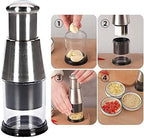 Stainless Steel Hand Food Chopper Garlic Press