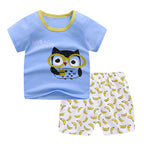 Children's Children's Summer Clothing Round Neck Short Sleeve Suit