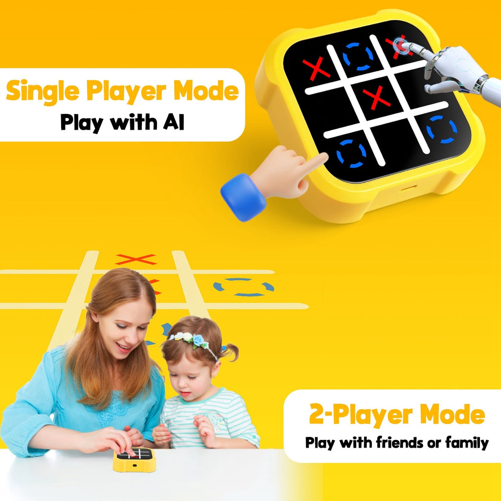 1Pc 3 In 1 Electric Tic Tac Toe Game Memory Flash Whack Mole Game Portable Travel Game Classic Board Games For Adults And Kids Aged Over 3 Years Old