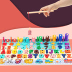 Wooden Toys Baby Cognitive Number Letter Shape Boys And Girls Early Education Puzzle