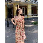 Seaside Holiday French Style Temperament Long Dress