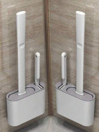 Wall Mounted Silicone Toilet Brush Set
