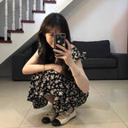 Female Casual Versatile Black Shivering Dress For Women Summer