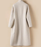 Long Stand-up Collar High-grade Double-sided Woolen Coat