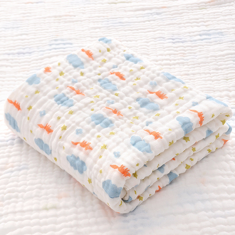 Baby Bath Towel With Six-layer Seersucker Quilt Soft