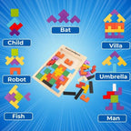 Wooden Intelligence Tetris Jigsaw Puzzle Set