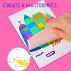 DIY Rainbow Scratch  Dot Art Painting Kits Set for Kids