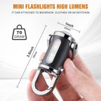Rechargeable Keychain Flashlights, Lumens EDC Mini Flashlights