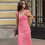 Fashion Sexy V-neck Plaid Suspender Dress