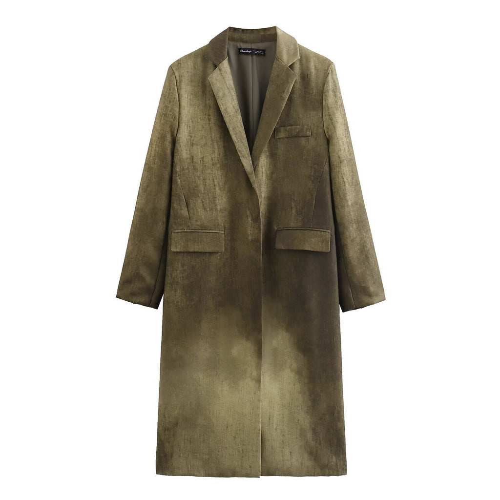 Women's Fashion Casual Tie-dye Long Coat