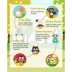 Keeygo Baby Play Mat Zoo Theme Sensory Infant Toys Keep Baby Occupied Toddler Activity Gym Develop Neck Strength Play Gym For Babies 0-6 Months Washable Baby Gyms  Playmats