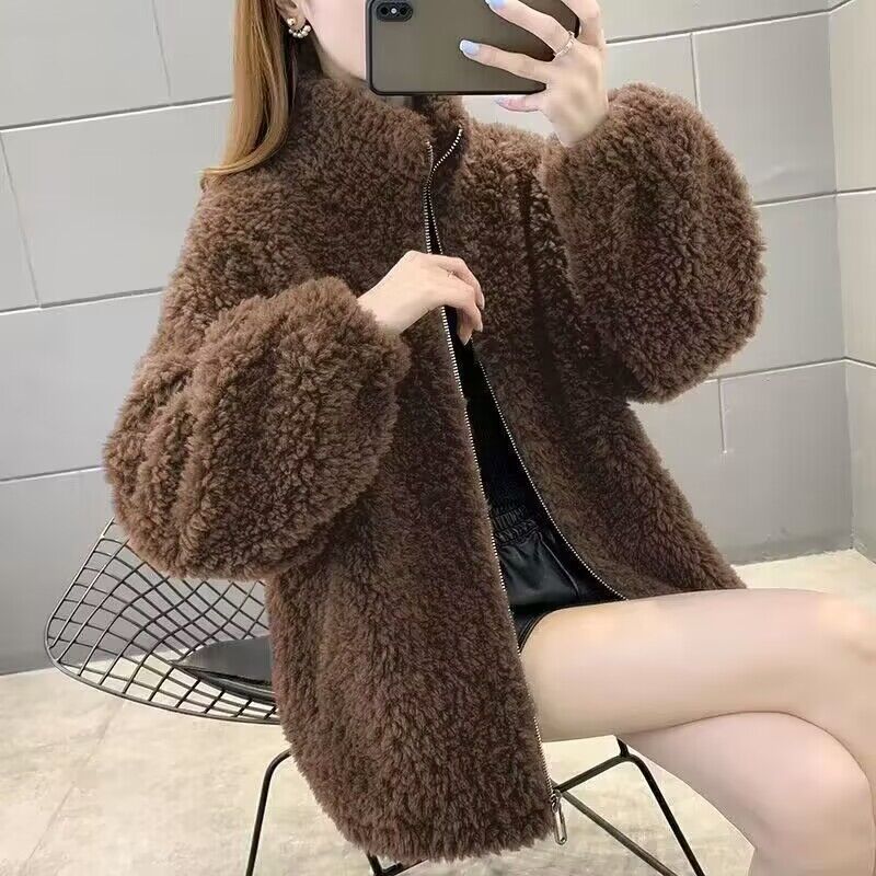 Berber Fleece Coat Women's Thickened Short One