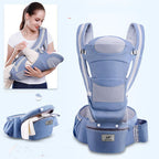 Portabebés ergonómico tipo canguro, 3 en 1, con asiento de cadera y orientación frontal.