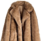 Extended Women's Clothing Imitation Fox Fur Warm Winter Coat