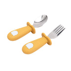 Cuchara de silicona para bebé con forma de osito de dibujos animados, vajilla infantil