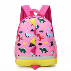 Mochila infantil con diseño de dinosaurio de dibujos animados para niños de preescolar y escuela